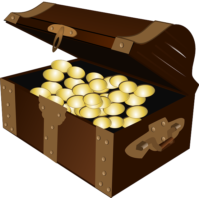 obrázek truhly se zlatým pokladem